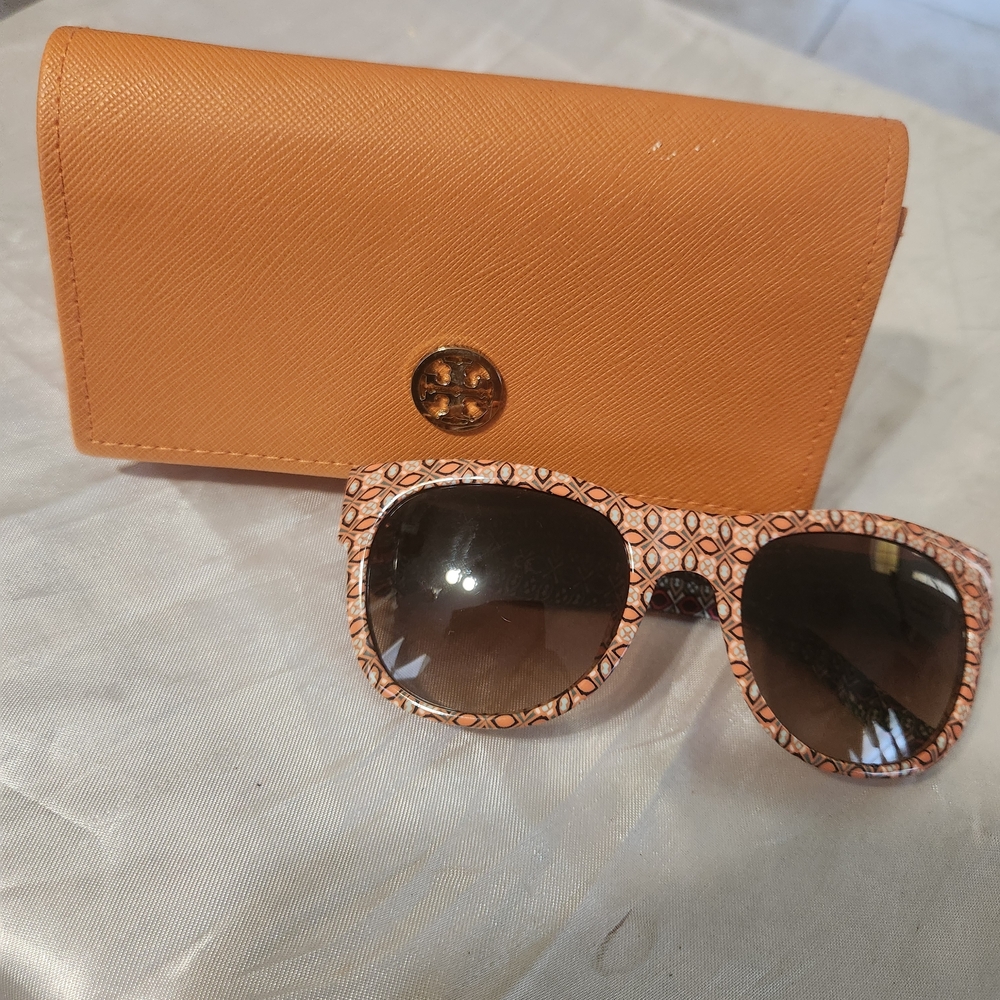 Stylish Tory Burch Orange Sunglasses with Case